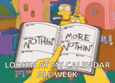 A Cartoon Character Is Holding A Notebook That Says `` More Nothin '' . GIF