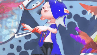 A Cartoon Character Is Holding A Pair Of Scissors In Her Hands GIF
