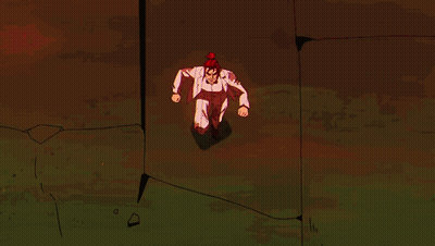 A Cartoon Character Is Holding A Pink Light Stick In A Cave GIF