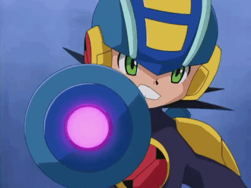 A Cartoon Character Is Holding A Purple Object In His Hands GIF