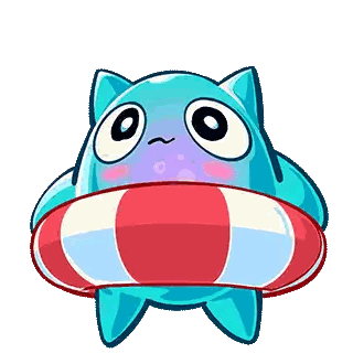 A Cartoon Character Is Holding A Red White And Blue Float Sticker