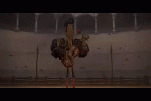 A Cartoon Character Is Holding A Rose And Playing A Guitar GIF