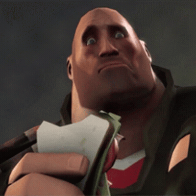 A Cartoon Character Is Holding A Sandwich In His Hand And Making A Funny Face GIF