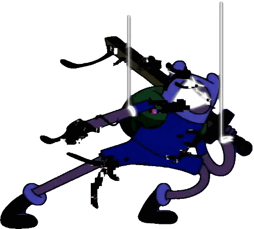 A Cartoon Character Is Holding A Wooden Cross And A Microphone Sticker