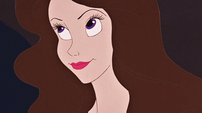A Cartoon Character Is Holding A Yellow Pendant In Her Hand GIF