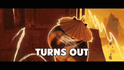 A Cartoon Character Is Holding An Umbrella And The Words Turns Out Are Above Him . GIF