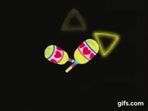 A Cartoon Character Is Juggling Balls With Hearts On Them . GIF