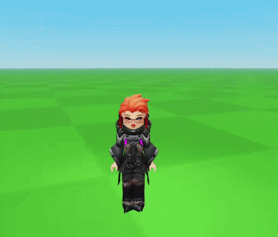 A Cartoon Character Is Jumping In The Air On A Green Field GIF