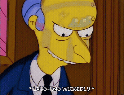 A Cartoon Character Is Laughing Wickedly With A Bandage On His Head GIF