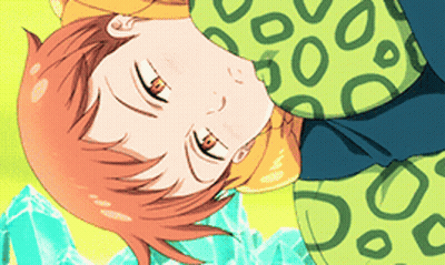 A Cartoon Character Is Laying Down With A Leopard Print Shirt GIF