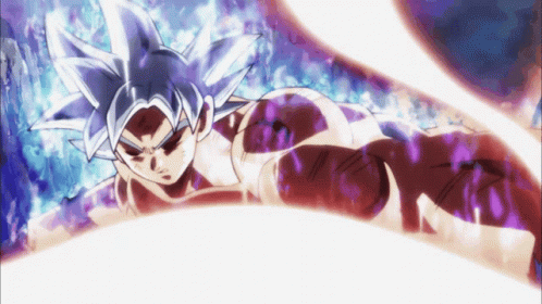 A Cartoon Character Is Laying Down With A Purple And Blue Background GIF