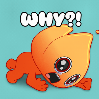 A Cartoon Character Is Laying Down With The Words Why Written Above It GIF