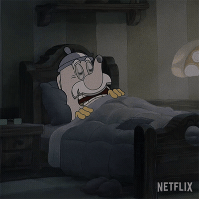 A Cartoon Character Is Laying In A Bed With A Netflix Logo On The Bottom GIF