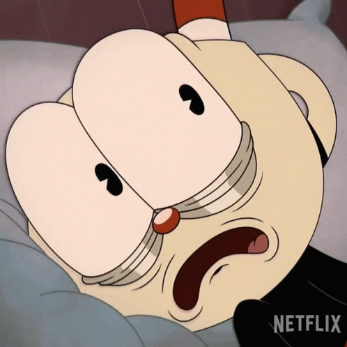 A Cartoon Character Is Laying On A Pillow With A Netflix Logo Behind Him GIF