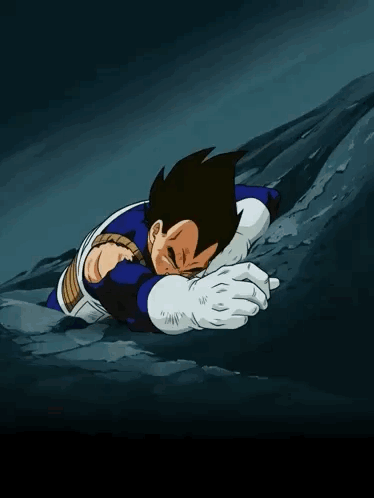 A Cartoon Character Is Laying On The Ground With His Hands On His Head GIF