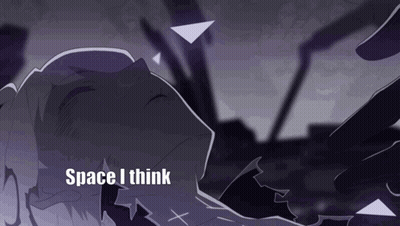 A Cartoon Character Is Laying On The Ground With The Words Space I Think Below Him GIF