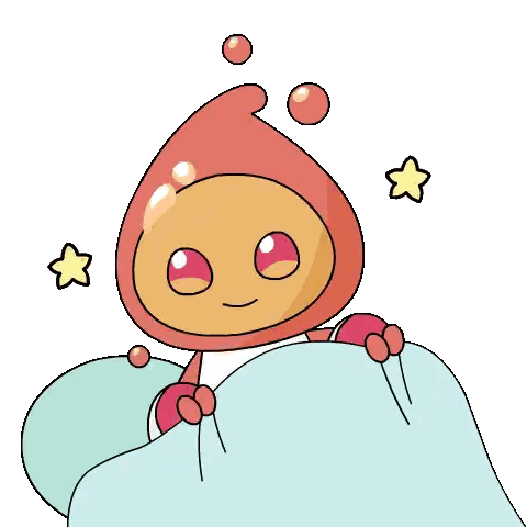 A Cartoon Character Is Laying Under A Blanket Sticker