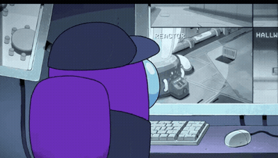 A Cartoon Character Is Looking At A Computer Screen With The Word Reactor On It GIF