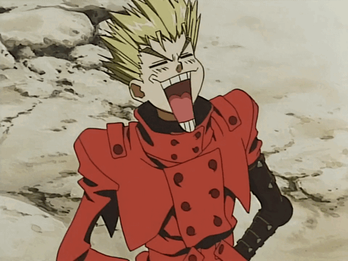 A Cartoon Character Is Making A Funny Face With His Tongue Out GIF