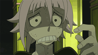 A Cartoon Character Is Making A Surprised Face GIF