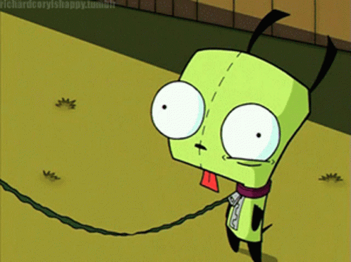 A Cartoon Character Is On A Leash With The Words Richardcoryishappy.tumblr In The Bottom Right Corner GIF