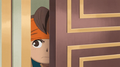 A Cartoon Character Is Peeking Through A Door GIF