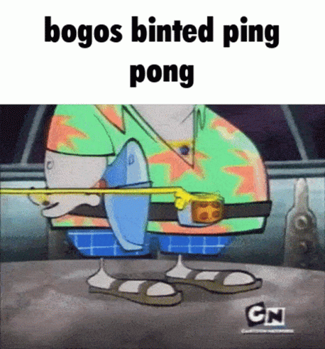 A Cartoon Character Is Playing Ping Pong With A Gn Logo On The Bottom GIF