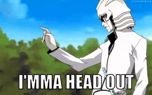 A Cartoon Character Is Pointing At Something And Says I 'Mma Headout . GIF