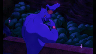A Cartoon Character Is Pointing At Something While Sitting On A Carpet GIF