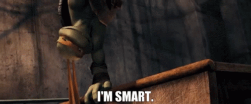 A Cartoon Character Is Riding A Skateboard And Saying I 'M Smart . GIF