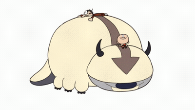 A Cartoon Character Is Riding On The Back Of A Giant Animal GIF