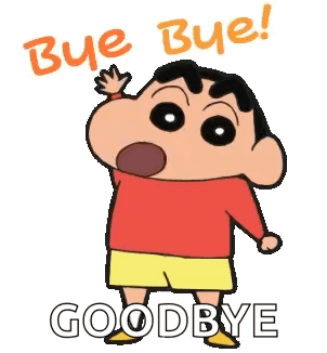 A Cartoon Character Is Saying Goodbye With His Hand . GIF