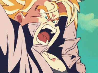 A Cartoon Character Is Screaming With His Mouth Wide Open GIF