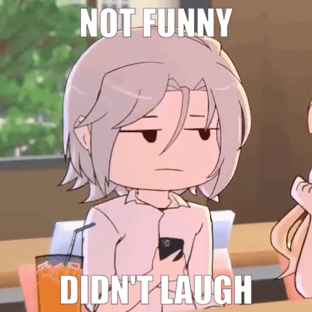 A Cartoon Character Is Sitting At A Table Holding A Cell Phone And Drinking A Drink . GIF