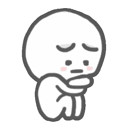 A Cartoon Character Is Sitting Down With His Hands On His Knees And A Sad Face . Sticker