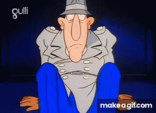 A Cartoon Character Is Sitting On A Chair With His Legs Crossed And His Eyes Closed . GIF