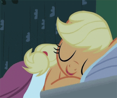 A Cartoon Character Is Sleeping In A Bed GIF