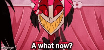 A Cartoon Character Is Smiling And Saying `` A What Now '' . GIF