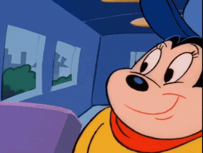 A Cartoon Character Is Smiling In A Room GIF