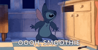 A Cartoon Character Is Standing In A Kitchen With A Spoon On The Floor . GIF