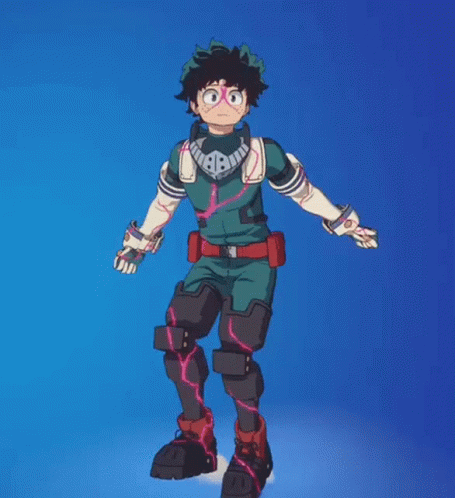 A Cartoon Character Is Standing In Front Of A Blue Background And Making A Funny Face . GIF