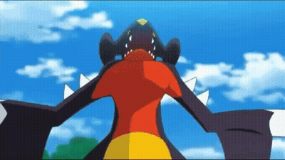 A Cartoon Character Is Standing In Front Of A Blue Sky . GIF