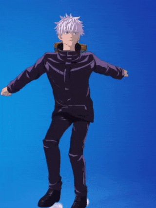 A Cartoon Character Is Standing In Front Of A Blue Sky . GIF
