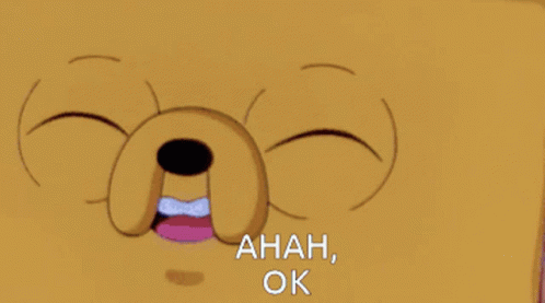 A Cartoon Character Is Standing In Front Of A Brick Wall And Says ' Ahah Ok ' GIF