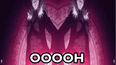 A Cartoon Character Is Standing In Front Of A Pink Background With The Words Oooh Written On It GIF