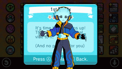 A Cartoon Character Is Standing In Front Of A Sign That Says " 1St " GIF