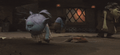 A Cartoon Character Is Standing In Front Of A Sign That Says ' Apollo ' On It GIF