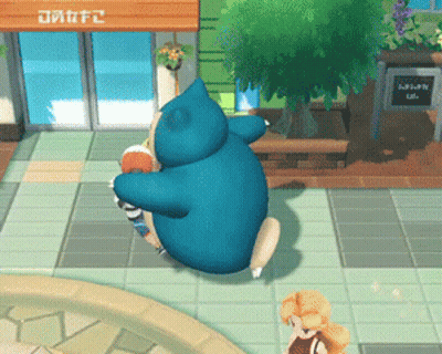 A Cartoon Character Is Standing In Front Of A Store That Says ' Jmfc ' On It GIF