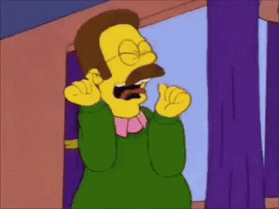 A Cartoon Character Is Standing In Front Of A Window With His Mouth Open . GIF