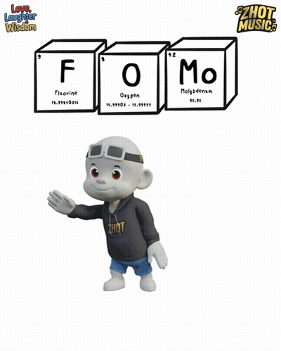 A Cartoon Character Is Standing In Front Of The Periodic Table GIF